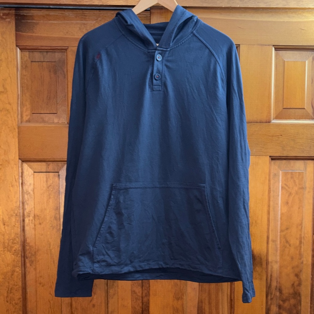 RHONE Dark Blue Hooded Sweatshirt M